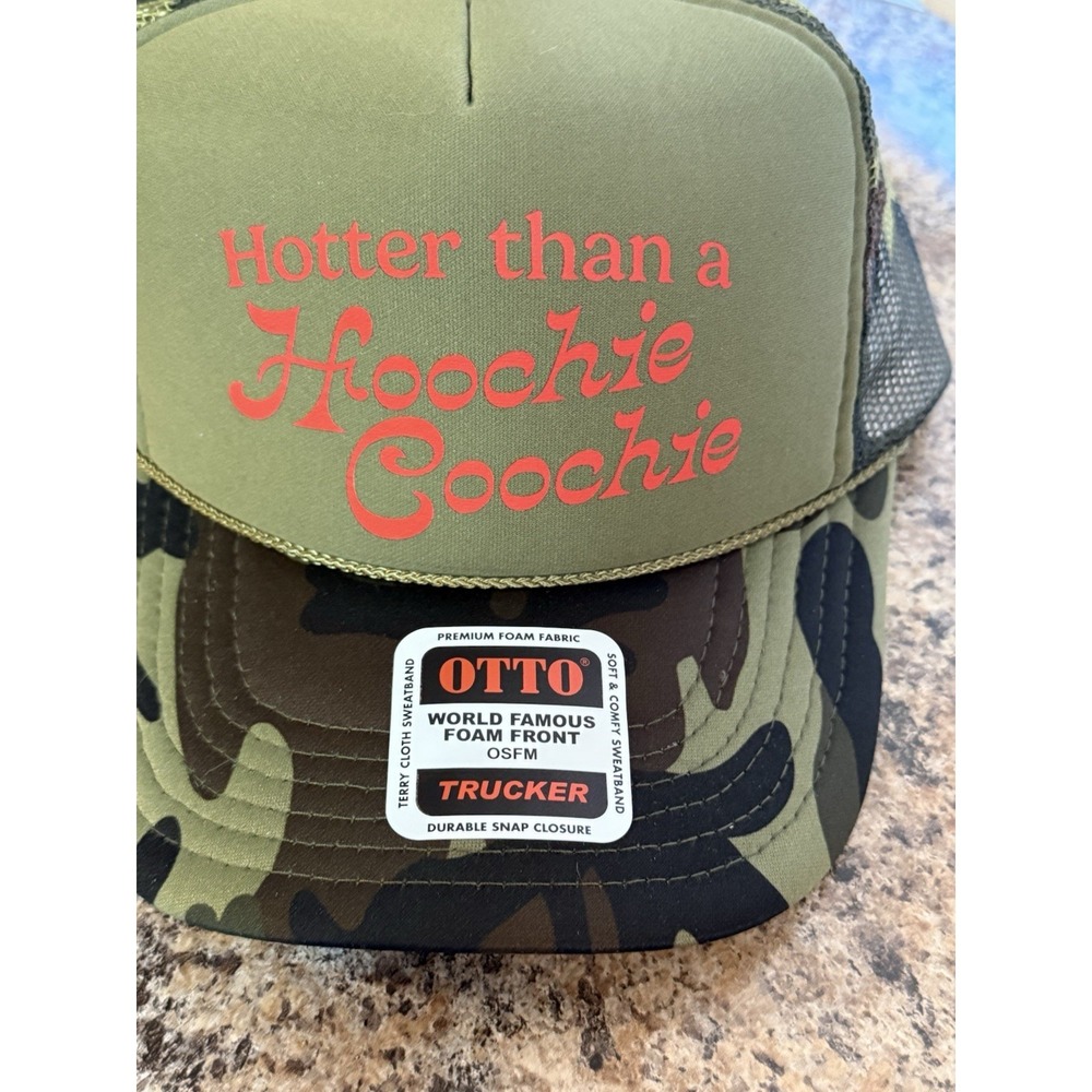 OTTO World Famous Hotter Than A Hoochie Coochie CAMO Snap Back Trucker Lady Hat